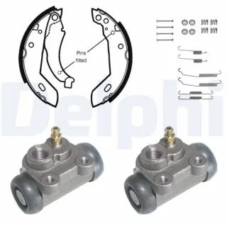 Delphi Bremsbacken vormontiert hinten Renault Clio Super KP826