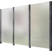 STAKET PRO Zaun, (Set), Glaszaun, Gesamtlänge: 3,284 m, 4 Pfosten