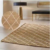 HANSE Home Teppich Kunu Juteteppich, rechteckig, Höhe: 10 mm, Naturfasern, Jute mit Baumwolle, Wohnzimmer, Diele, Flur, Boho, Skandi