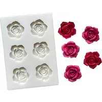 FOUORTUNATE-BEE Silikonform Silikonform Rose für Fondant, Kerzen, Seife & DIY Deko, (1-tlg), Vielseitige Rose-Form für Harz, Schokolade & Bastelarbeiten
