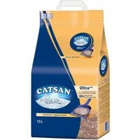 CATSAN Katzenstreu ULTRA Plus Klumpstreu 15l, für schnelle & feste Klumpenbildung gegen Gerüche