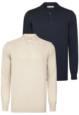 Pullover Pullover Mit Polo-Kragen 2Er-Pack