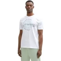 TOM TAILOR Denim Rundhalsshirt mit verschiedenen Logo Prints