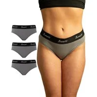 Benonetti Slip Damen 3er Pack aus Baumwolle und bequemer Passform (3er Set, 3er-Pack) Elastisch und bequemer Bund mit Logo