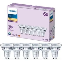 Philips LED-Leuchtmittel Classic 35W Non-Dim, GU10, 6 St., Warmweiß