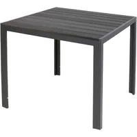 LEX Gartentisch Gartentisch Comfort 80 x 80 cm mit Nonwood Platte Gestell Aluminium
