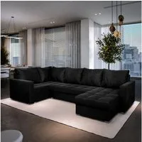 Masseno Ecksofa LORIVO mit Schlaffunktion U-Form, Sofa mit Bettkasten