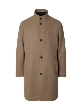 selected men - SLMRAINAR WOOL BLEND COAT NOOS Fallen Rock - Gr. - L