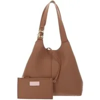 COCCINELLE Schultertasche Shopper (Set, 2-tlg), aus echtem Rindsleder