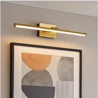 GLOBO LIGHTING LED Bilderleuchte, LED-Leuchtmittel fest verbaut, Warmweiß, LED Bilderlampe Wandlampe Bilderleuchte beweglich Akku messingfarben