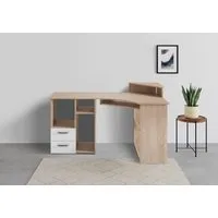 VOGL Möbelfabrik Schreibtisch Sam, Eckschreibtisch, Tastaturauszug, Monitoraufsatz & opt. Towerfach