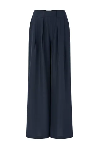 Rich & Royal - Wide pants with pleats midnight blue - Gr. - 40