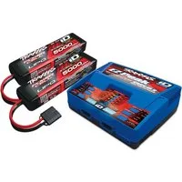 Traxxas Spielzeug-Auto Traxxas DUAL EZ-Peak Plus-Lader 2972G + 2x 3S Lipo 5000mAh 2872X, (3-tlg)