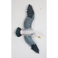 Kaufhaus le petit Wanddekoobjekt Wanddeko Möwe Maritim Deko Wand Hänger See Vogel Tier Figur Skulptur, Wandbild Dekofigur Dekoskulptur Dekoobjekt aus Polyresin (Kunststein)