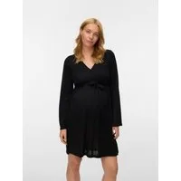 Mamalicious Umstandskleid MLMAEVE TESS LS JRS DRESS 2F NOOS Stilllage unter einem Wickeleffekt