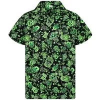 King Kameha Hawaiihemd Skull Funky Hawaii-Hemd Herren Kurzarm Front-Tasche Stylish Unisex