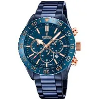 Festina Chronograph Keramik Kollektion F20576/1, Armbanduhr, Quarzuhr, Herrenuhr, Stoppfunktion, Edelstahlarmband