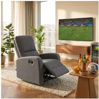 Home affaire Relaxsessel TOURNAY, TV-Sessel mit Recliner - und Liegefunktion, Webstoff, Ruhesessel mit Beinablage, Liegefläche ideal verstellbar 105°-135°