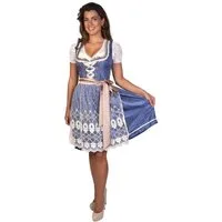 Trachtl Dirndl EMELY Dirndl Trachtenkleid Damen 2:TLG Blau/Natur 40