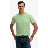 Superdry Rundhalsshirt COTTON CLASSIC LINEN PKT TEE Baumwollmischung, relaxed fit aus luftig leichtem Baumwoll-Leinen-Mix