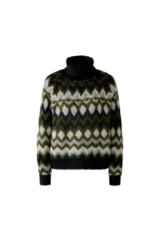 Oui - Pullover khaki rose - Gr. - 40
