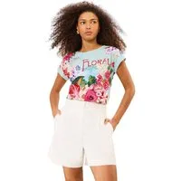 Love & Roses T-Shirt Love & Roses Rundhals-Oberteil aus Jersey, Regular (1-tlg)