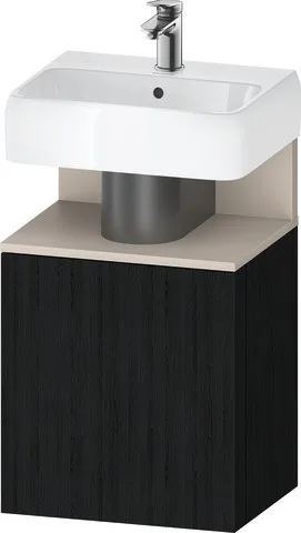 Duravit Qatego Waschtischunterbau wandhängend Eiche Schwarz Matt 440x350x645 mm - QA4076R91160000 QA4076R91160000