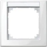 Rahmen einfach mit Beschriftungsträger, Typ 470119, glänzend, Thermoplast weiß (glänzend), Retail
