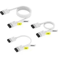iCUE LINK Kabel-Kit, 600 / 200 / 100mm, gerade weiß, 5-teilig