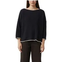 comma Strickpullover mit Kontrast-Details