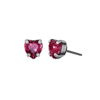 konplott - Ohrstecker - Hearts for Us pink/silver