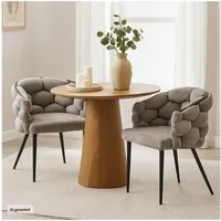 HTI-Living Esszimmerstuhl Stuhl Alsen Schwarz Braun (Stück, 1 St), Design Polsterstuhl schwarzes Metallgestell