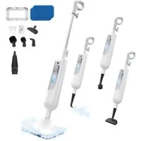 INSE Dampfmopp F2 12-in-1-Handdampfreiniger leistungsstarker abnehmbarer Dampfmopp, 1500 W, beutellos, 15FT langes Netzkabel,100°C-Heißdampf,12-in-1-Funktion