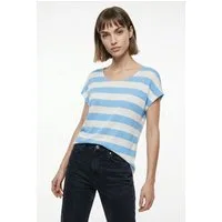 Vero Moda Kurzarmshirt VMWIDE STRIPE SL TOP GA JRS NOOS Viskosemischung