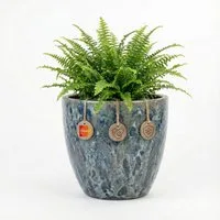 Teramico Blumentopf Pflanzgefäß "Egg Pot" Lava Blau – Ø 21 bis 38 cm – Struktur (1 St), Frostfest, UV-Fest