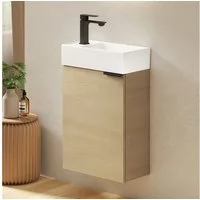 EMKE Waschtisch Waschtisch mit Unterschrank 41,7 cm klein Badmöbel für bad und wc (2-St), Waschtischunterschrank mit Waschbecken, hängend Wandmontage