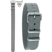 Pacific Time Uhrenarmband Wechselarmband Textil Nylon 16mm, Gratis Versand