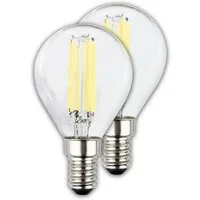 Briloner Leuchten LED-Leuchtmittel Ultraeffizientes Leuchtmittel EEK A, E14 Tropfen, 2er Set, E14, Warmweiß, 2,5W, 525 Lumen, 3000K