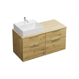 Burgbad Keramik Waschtisch-Set Eqio Eiche Dekor Urban/Alpinweiss, SGUS120LF5662C0001 SGUS120LF5662C0001
