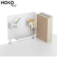 HOKO Tischaufsatz Lochwand mit Buchstütze, Becherhalter, Stiftehalter, (Set, Vielseitiger Organizer für Schreibtisch, Schminktisch und Küche), (Passend für alle Tischplatten)