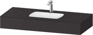 Duravit Qatego Einbauwaschtisch mit Konsole Graphit Supermatt 1200x550x170 mm - QA4692080800000 QA4692080800000