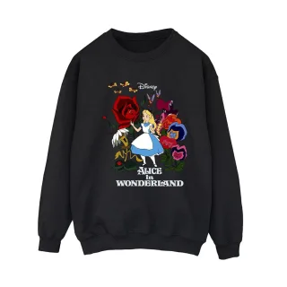 Disney - "Alice In Wonderland Flowers" Sweatshirt für Damen (Schwarz)
