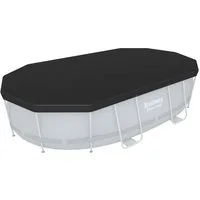 BESTWAY Pool-Abdeckplane Bestway 58425 - PVC-Abdeckplane, schwarz, oval - 418 x 230 cm