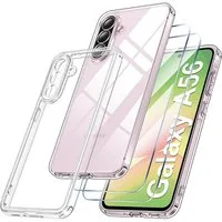 SmartUP Smartphone-Hülle + 2X Schutzglas für Samsung Galaxy A56 5G Panzerfolie Display Case 9H 6,7 Zoll, kompletter Rundumschutz