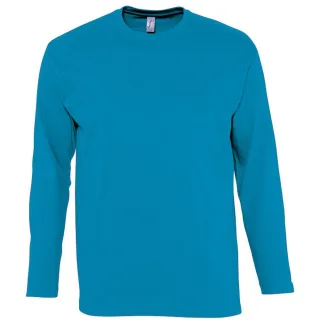 SOLS Herren Monarch Langarm T-Shirt (Aqua)