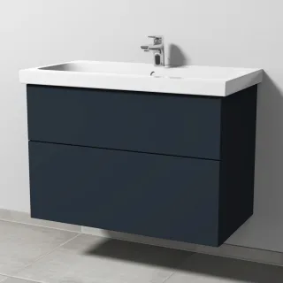 Sanipa 3way Waschtischunterbau zu Geberit iCon Light Waschtisch mit 2 Auszügen, Marine-Matt SP5751R