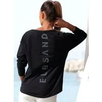 Elbsand Longsleeve Tinna mit Logodruck hinten, Langarmshirt aus Baumwoll-Mix, sportlich-casual