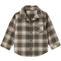 vertbaudet Langarmhemd Baby Flanellhemd