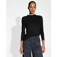 OPUS Longsleeve SIVI Slim mit Rippstruktur