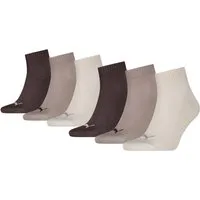 PUMA Kurzsocken PUMA UNISEX QUARTER PLAIN 6P ECOM (6-Paar, 6 Paar) mit Rippbündchen
